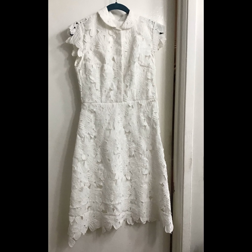 White lace dress.